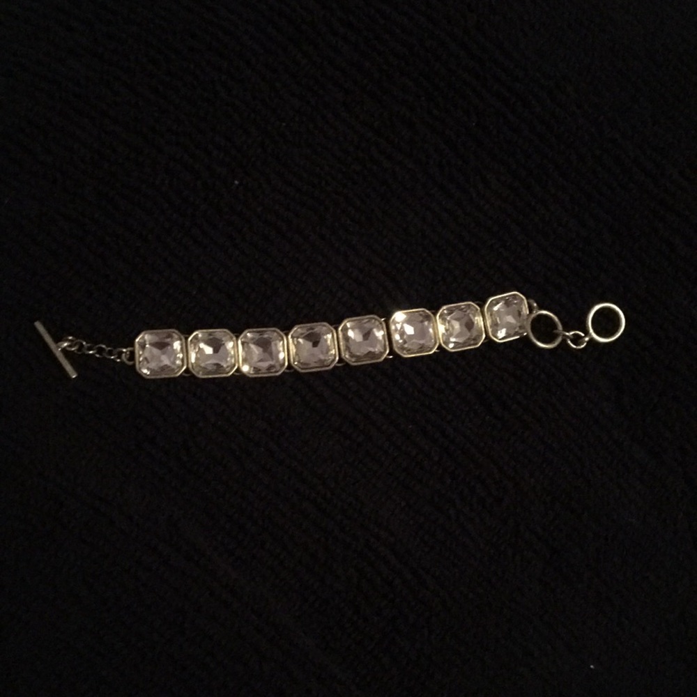 Retro Glam square cut crystal bracelet
